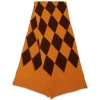 Argyle ScarfYellow / Brown in Wool