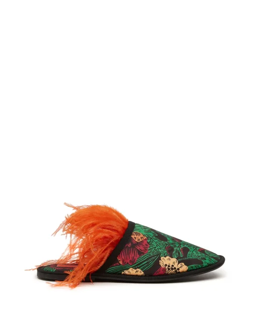 Boudoir SlipperNight Garden in Faille