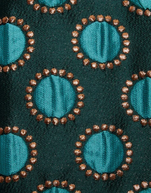 Boxy CoatWinter Sun Emerald in Jacquard