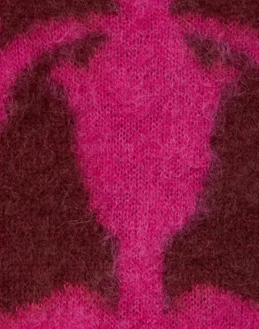 Camden JumperFuchsia & Bordeaux in Brushed Wool