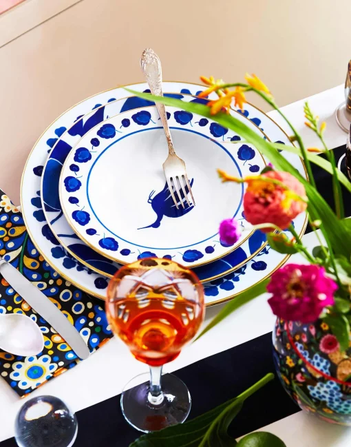 Charger PlateWildbird Blu in Porcelain