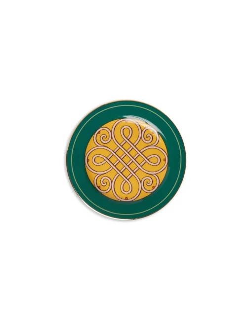 Dessert Plates Set Of 2Cortile Green in Porcelain