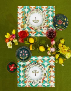 Dessert Plates Set of 2Dragonfruit in Porcelain