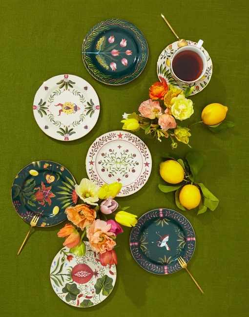 Dessert Plates Set of 6Mix in Porcelain