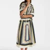 Drawstring SkirtDoric Placée Cream in Cotton Poplin