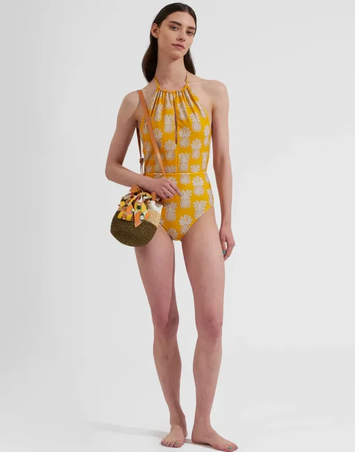 Esther SwimsuitPineapple Sunflower in Lycra