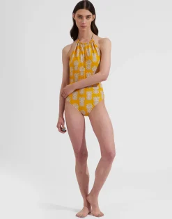 Esther SwimsuitPineapple Sunflower in Lycra