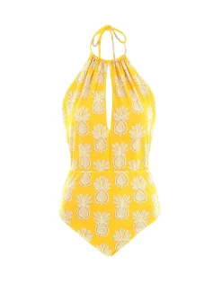 Esther SwimsuitPineapple Sunflower in Lycra