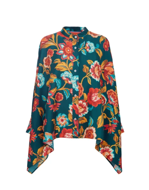 Foulard ShirtHottie Emerald in Silk Twill