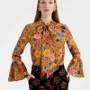 Happy Wrist TopBotticelli Rust in Crepe De Chine Silk