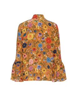 Happy Wrist TopBotticelli Rust in Crepe De Chine Silk