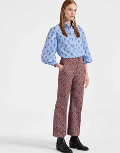 Hendrix PantsSovereign Mini Purple in Heavy Cotton Stretch