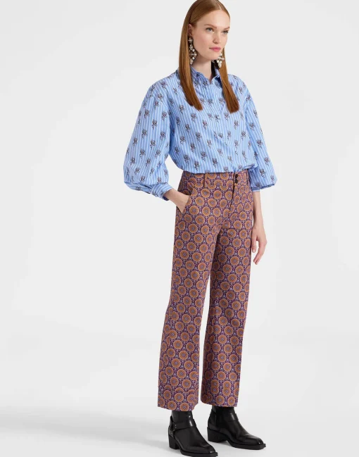 Hendrix PantsSovereign Mini Purple in Heavy Cotton Stretch