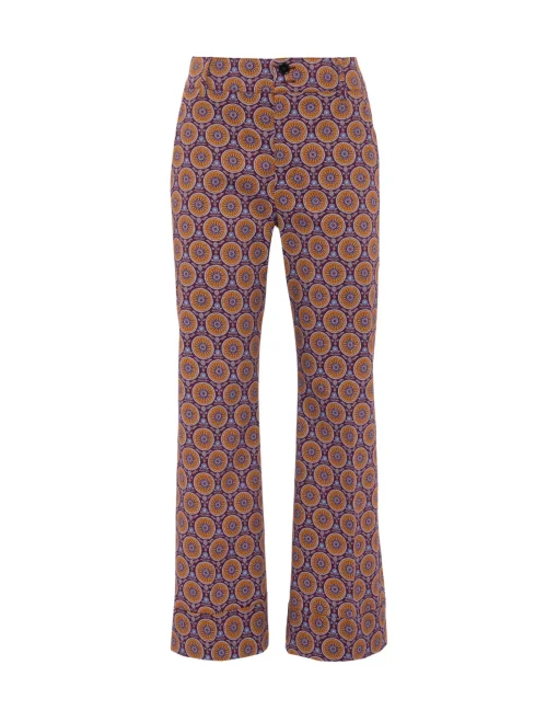 Hendrix PantsSovereign Mini Purple in Heavy Cotton Stretch