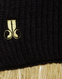High Kick ScarfAnthracite in Wool With Feathers