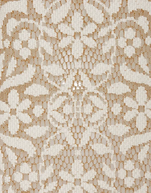 Lacey Long Sleeve Swing DressSolid White Smoke in Embroidered Cotton