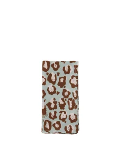 Large Napkins Set Of 2Lady Leopard Acqua in Linen