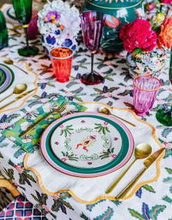 Large TableclothLinen Palms in Linen