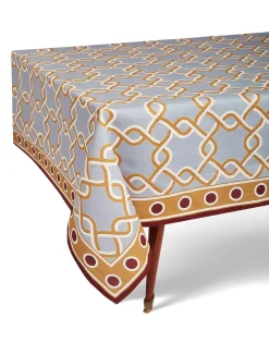 Large TableclothTackle Turquoise in Linen