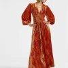 Long Camerino DressBanquet Orange in Devoré