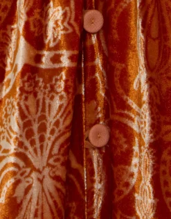 Long Camerino DressBanquet Orange in Devoré