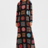 Long Sleeve Swing DressVetrata Grande in Sable