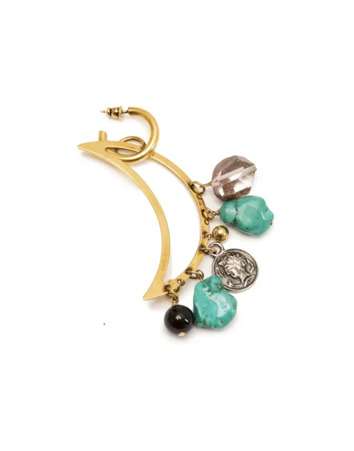 Luna EarringsSolid Acquamarine in Gold Plated Brass