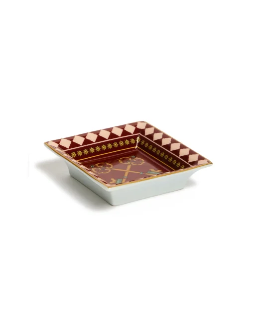 Mini Trinket TrayThe Keys Bordeaux in Porcelain