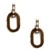 Nefertiti Double EarringsSolid Tortoiseshell in Acrylic Resin