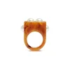 Nefertiti RingSolid Rust in Acrylic Resin