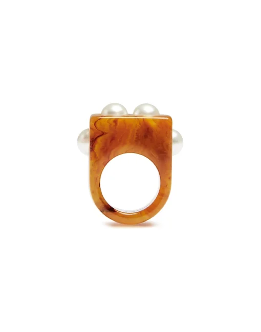 Nefertiti RingSolid Rust in Acrylic Resin