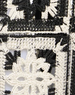 Palazzo PantsMini Tiles Black in Macramé