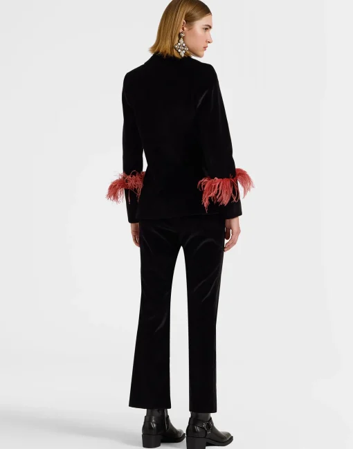 24/7 PantsSolid Black in Cotton Velvet