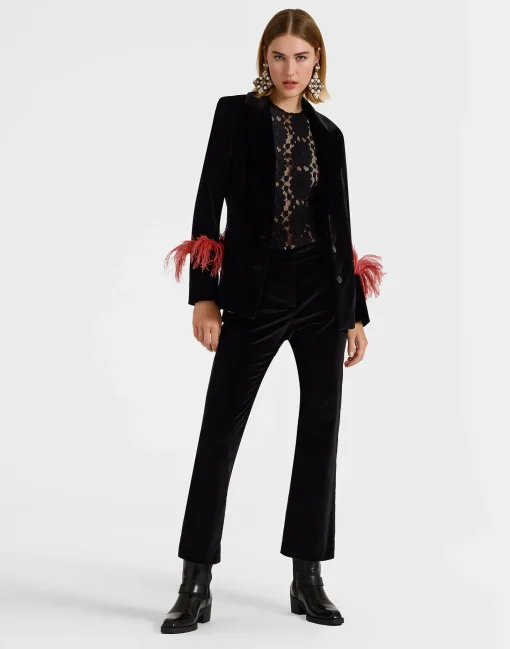 24/7 PantsSolid Black in Cotton Velvet