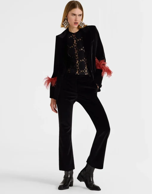 24/7 PantsSolid Black in Cotton Velvet