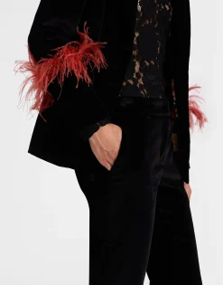 24/7 PantsSolid Black in Cotton Velvet