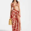 PareoDragonflower Placée Red in Silk Voile