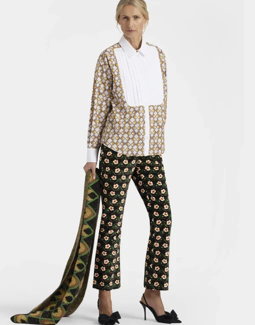 Peggy ShirtHalf-Light Micro Cream in Poplin Cotton
