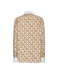 Peggy ShirtHalf-Light Micro Cream in Poplin Cotton