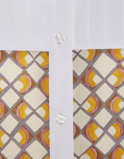Peggy ShirtHalf-Light Micro Cream in Poplin Cotton