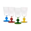 Perfetto Glasses Set of 4Mixed in Murano Glass