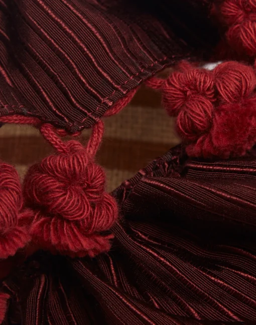 Pimento SlideSolid Bordeaux in Viscose & Jute