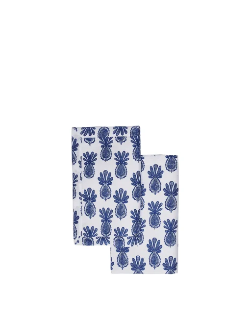 Placemat Set Of 2Pineapple Blu in Linen