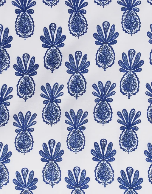 Placemat Set Of 2Pineapple Blu in Linen