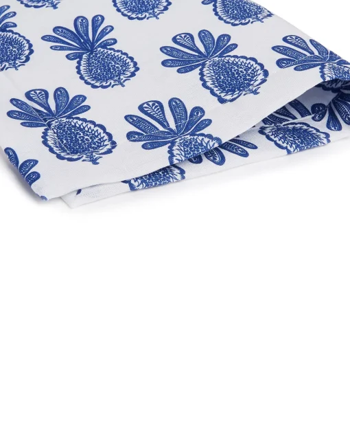 Placemat Set Of 2Pineapple Blu in Linen