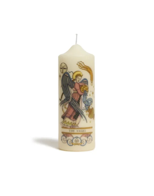 Printed Pillar CandleThe Angel Multicolor in Wax