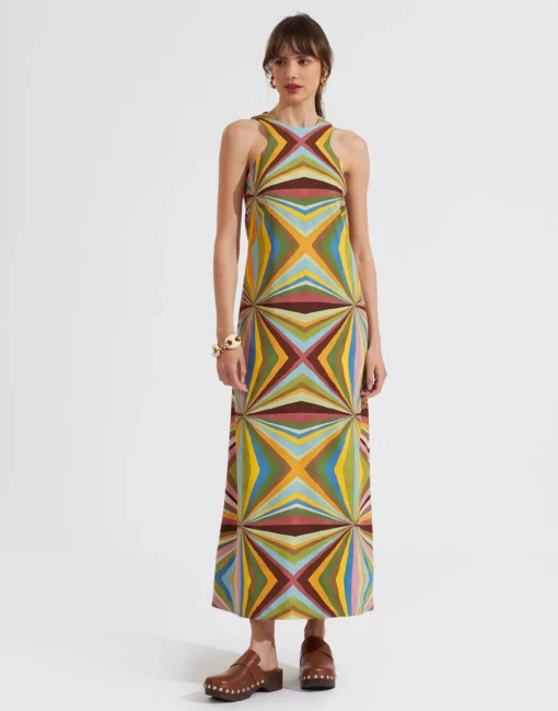 Racer DressRainbow Placée in Envers Satin