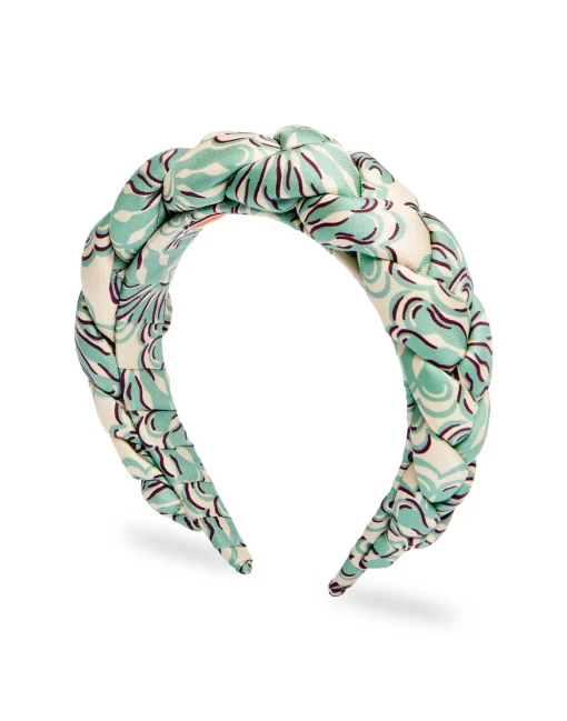 Rapunzel HeadbandFans Mint in Twill