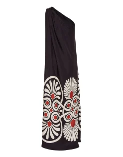 Roy DressMedallion Placée Black in Silk Twill