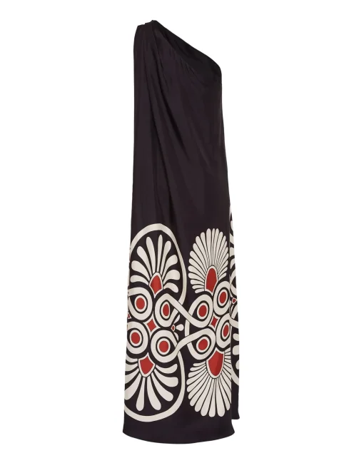 Roy DressMedallion Placée Black in Silk Twill